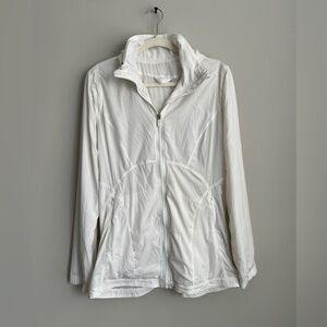 lululemon athletica Such A Cinch Jacket With Hood Tulip Hem Size 10 White WHT